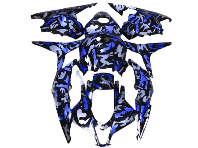 Blau Weiß Camouflage 2009-2012 Honda CBR600RR Motorrad Verkleidung