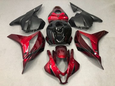 Rot Glänzendes Schwarz OEM Stil 2009-2012 Honda CBR600RR Motorrad Verkleidung