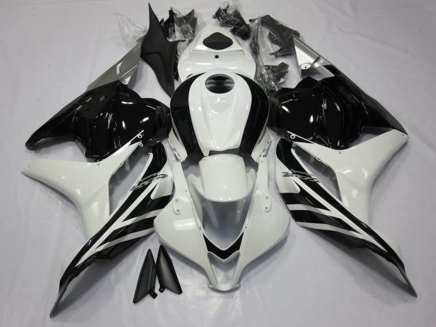 Weiß Glänzendes Schwarz 2009-2012 Honda CBR600RR Motorrad Verkleidung