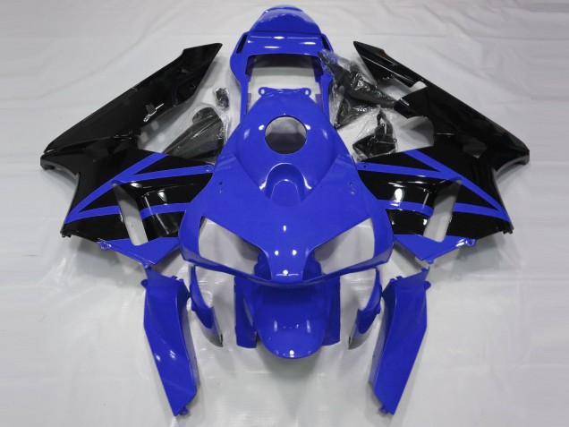 Blau Glänzendes Schwarz Streifen 2003-2004 Honda CBR600RR Motorrad Verkleidung