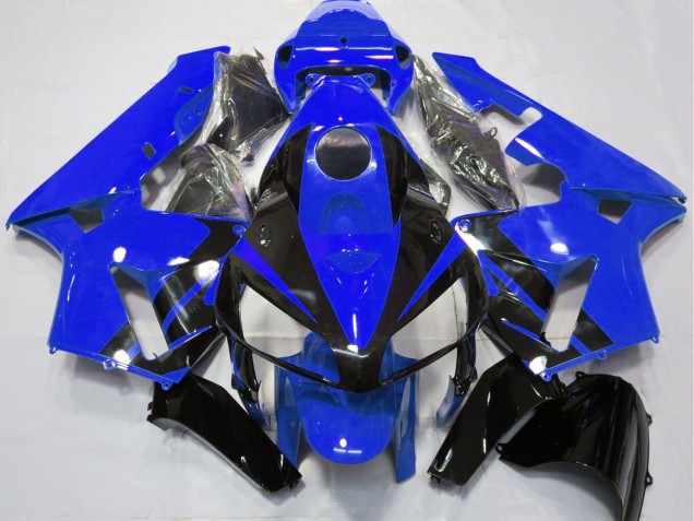 Blau Glänzendes Schwarz Design 2005-2006 Honda CBR600RR Motorrad Verkleidung