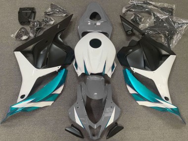 Weiß Grau Blau Matt Schwarz 2009-2012 Honda CBR600RR Motorrad Verkleidung