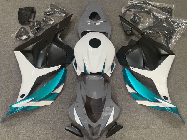 Weiß Grau Blau Matt Schwarz 2009-2012 Honda CBR600RR Motorrad Verkleidung