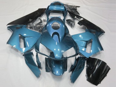Hellblau Glänzendes Schwarz 2003-2004 Honda CBR600RR Motorrad Verkleidung