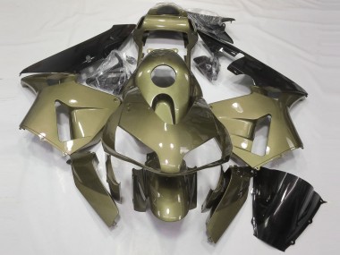 Olive Glänzendes Schwarz 2003-2004 Honda CBR600RR Motorrad Verkleidung