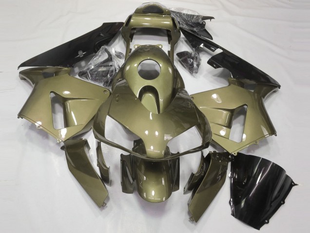 Olive Glänzendes Schwarz 2003-2004 Honda CBR600RR Motorrad Verkleidung