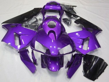 Lila Glänzendes Schwarz 2003-2004 Honda CBR600RR Motorrad Verkleidung