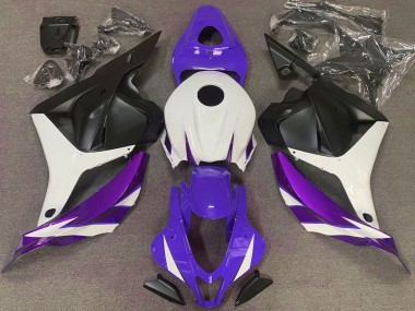 Weiß Hellviolett Blau Matt Schwarz 2009-2012 Honda CBR600RR Motorrad Verkleidung