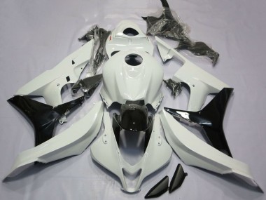 Weiß Glänzendes Schwarz 2007-2008 Honda CBR600RR Motorrad Verkleidung