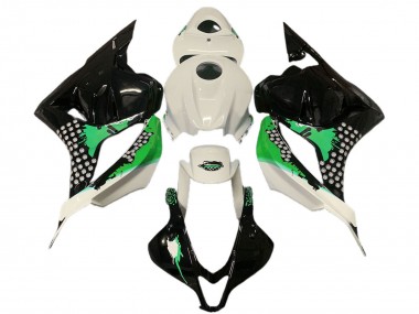 Weiß Grün Glänzendes Schwarz Spritzer 2009-2012 Honda CBR600RR Motorrad Verkleidung
