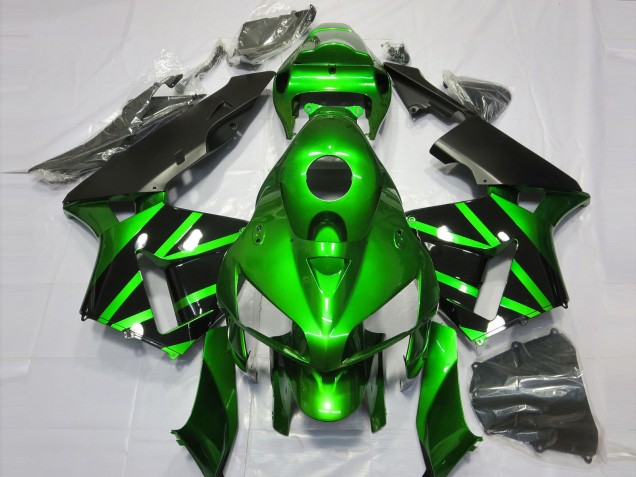 Grün Schwarz 2005-2006 Honda CBR600RR Motorrad Verkleidung