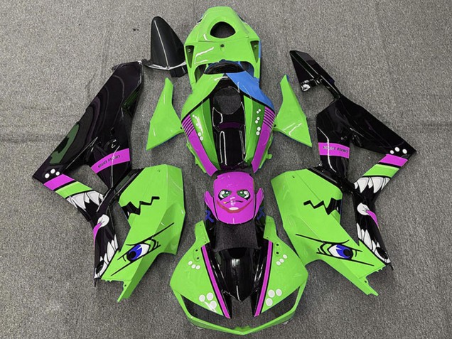 Grün Blau Lila Glänzendes Schwarz Hai 2013-2023 Honda CBR600RR Motorrad Verkleidung