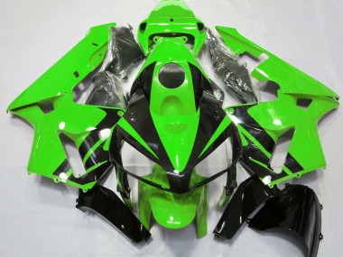 Grün Glänzendes Schwarz Design 2005-2006 Honda CBR600RR Motorrad Verkleidung