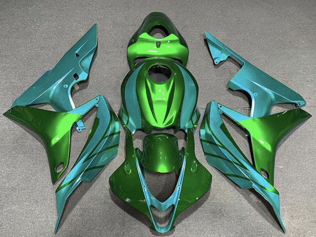 Grün Blau Grün Blau 2007-2008 Honda CBR600RR Motorrad Verkleidung