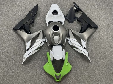 Silber Weiß Grün Glänzendes Schwarz 2007-2008 Honda CBR600RR Motorrad Verkleidung