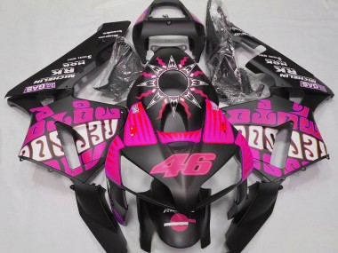 Rosa Glänzendes Schwarz Rossi Repsol 2003-2004 Honda CBR600RR Motorrad Verkleidung