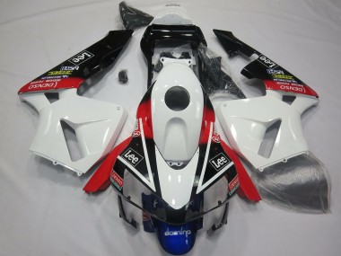 Weiß Rot Blau Glänzendes Schwarz Lee 2003-2004 Honda CBR600RR Motorrad Verkleidung