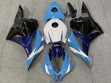 Weiß Blau Glänzendes Schwarz 2009-2012 Honda CBR600RR Motorrad Verkleidung