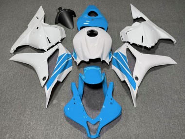 Weiß Hellblau Streifen 2009-2012 Honda CBR600RR Motorrad Verkleidung