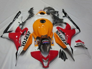 Orange Weiß Rot Glänzendes Schwarz Repsol 2007-2008 Honda CBR600RR Motorrad Verkleidung