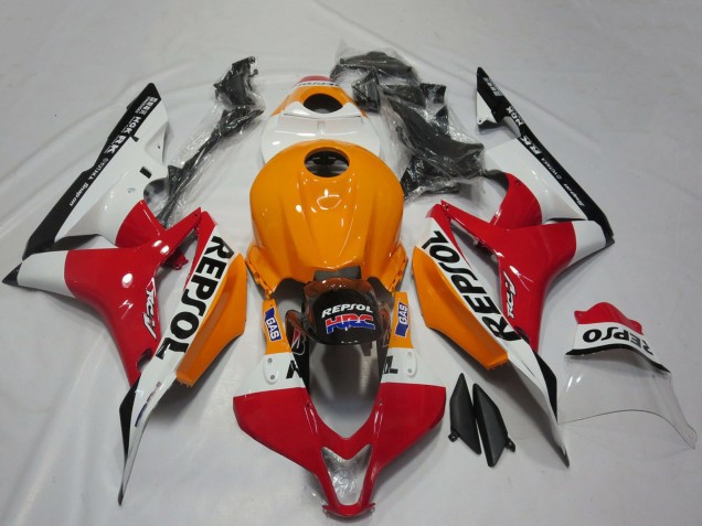 Orange Weiß Rot Glänzendes Schwarz Repsol 2007-2008 Honda CBR600RR Motorrad Verkleidung