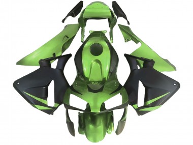 Lizard Grün Matt Schwarz 2003-2004 Honda CBR600RR Motorrad Verkleidung