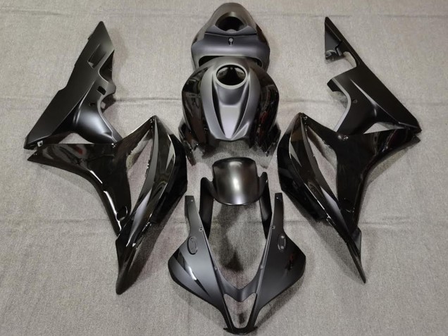Glänzendes Schwarz Matt Schwarz 2007-2008 Honda CBR600RR Motorrad Verkleidung