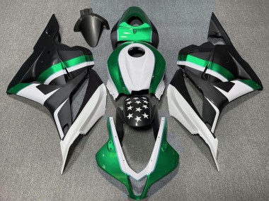 Weiß Grün Matt Schwarz Stern 2009-2012 Honda CBR600RR Motorrad Verkleidung