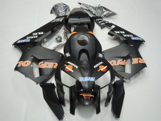 Matt Schwarz Orange Repsol 2003-2004 Honda CBR600RR Motorrad Verkleidung