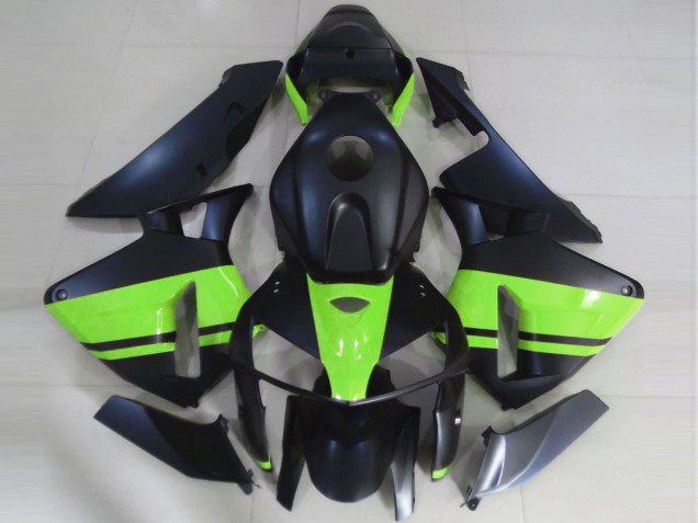 Matt Schwarz Hellgrün 2005-2006 Honda CBR600RR Motorrad Verkleidung