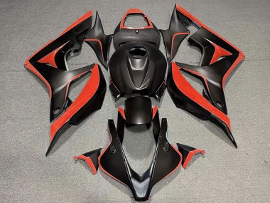 Rot Matt Schwarz 2007-2008 Honda CBR600RR Motorrad Verkleidung