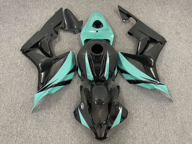 Mint Grün Glänzendes Schwarz 2007-2008 Honda CBR600RR Motorrad Verkleidung