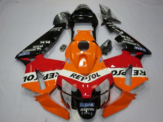 Orange Weiß Rot Glänzendes Schwarz OEM Stil Repsol 2003-2004 Honda CBR600RR Motorrad Verkleidung