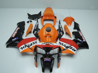 Orange Rot Weiß Schwarz One Heart Repsol 2005-2006 Honda CBR600RR Motorrad Verkleidung
