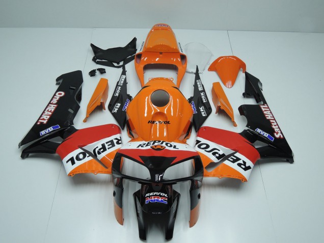 Orange Rot Weiß Schwarz One Heart Repsol 2005-2006 Honda CBR600RR Motorrad Verkleidung
