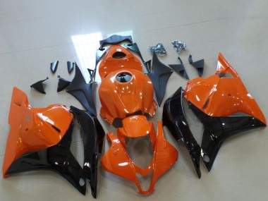 Orange Glänzendes Schwarz 2009-2012 Honda CBR600RR Motorrad Verkleidung