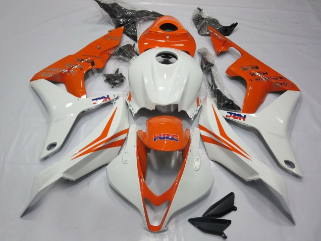 Weiß Orange HRC 2007-2008 Honda CBR600RR Motorrad Verkleidung