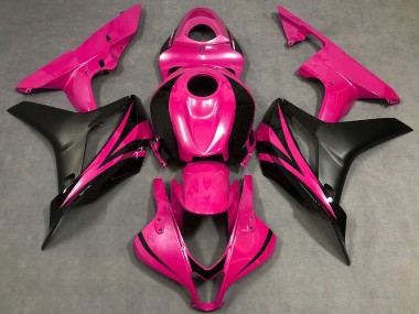 Rosa Matt Schwarz OEM Stil 2007-2008 Honda CBR600RR Motorrad Verkleidung