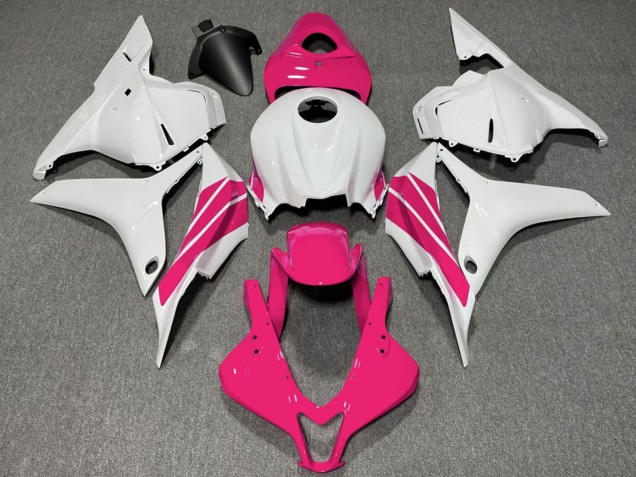 Weiß Rosa Streifen 2009-2012 Honda CBR600RR Motorrad Verkleidung