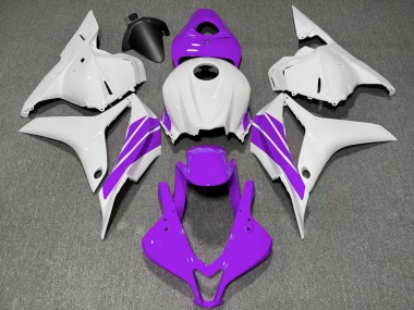 Weiß Lila Streifen 2009-2012 Honda CBR600RR Motorrad Verkleidung