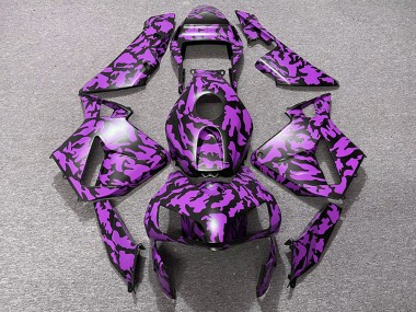 Lila Schwarz Camouflage 2003-2004 Honda CBR600RR Motorrad Verkleidung