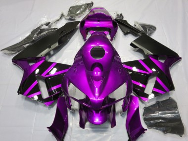Lila Glänzendes Schwarz Design 2005-2006 Honda CBR600RR Motorrad Verkleidung