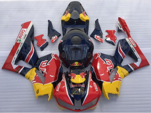 Dunkel Blau Gelb Red Bull 2013-2023 Honda CBR600RR Motorrad Verkleidung