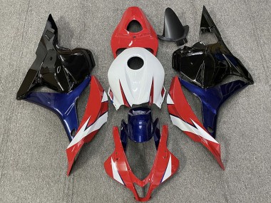 Weiß Rot Blau Glänzendes Schwarz 2009-2012 Honda CBR600RR Motorrad Verkleidung