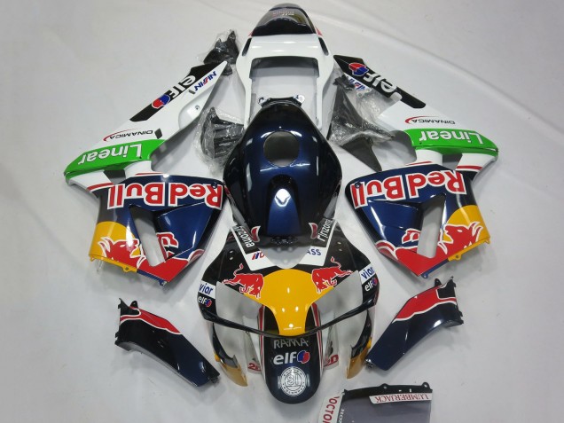 Weiß Blau Gelb Grün Red Bull Design 2003-2004 Honda CBR600RR Motorrad Verkleidung