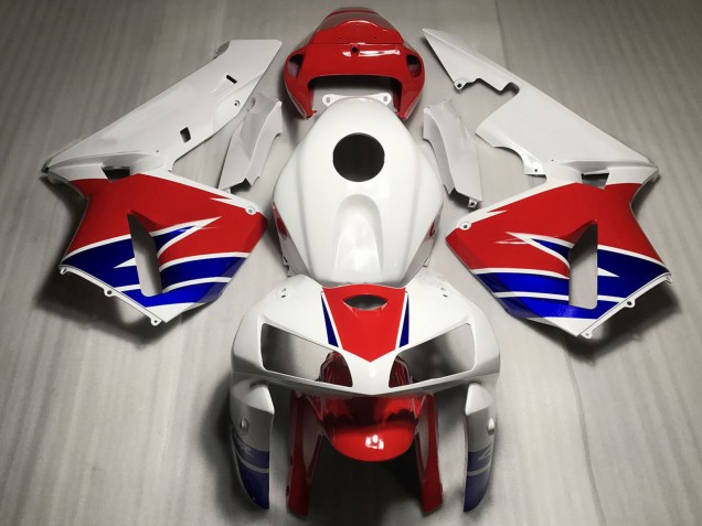 Weiß Rot Blau 2005-2006 Honda CBR600RR Motorrad Verkleidung