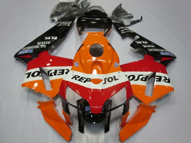 Orange Weiß Rot Glänzendes Schwarz Repsol 2005-2006 Honda CBR600RR Motorrad Verkleidung