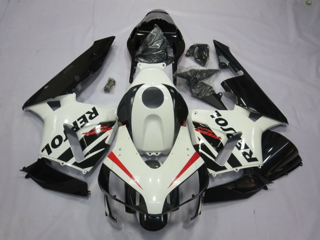 Weiß Rot Glänzendes Schwarz Repsol OEM Stil 2003-2004 Honda CBR600RR Motorrad Verkleidung