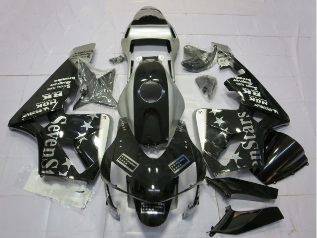Silber Glänzendes Schwarz SevenStars 2003-2004 Honda CBR600RR Motorrad Verkleidung