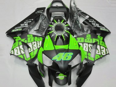 Grün Glänzendes Schwarz Rossi Repsol 2003-2004 Honda CBR600RR Motorrad Verkleidung